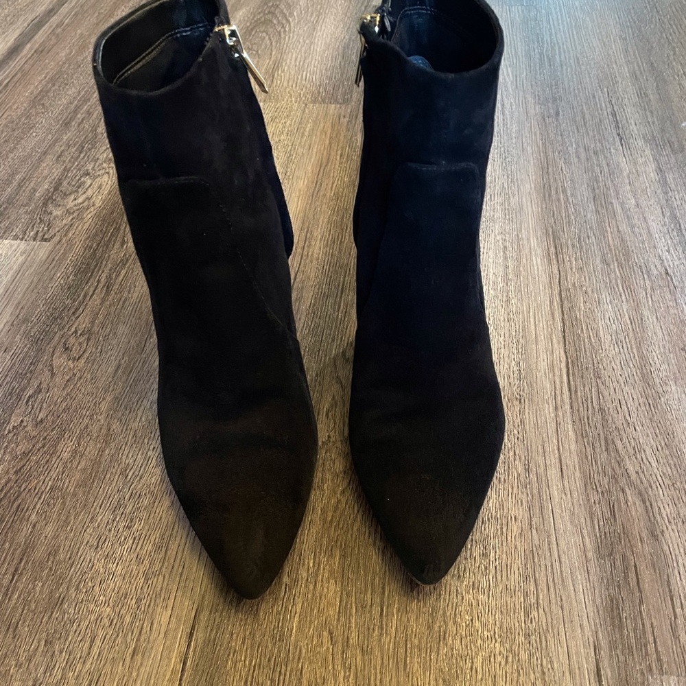 Sam Edelman Olette Size 8 Black Suede Booties Preowned